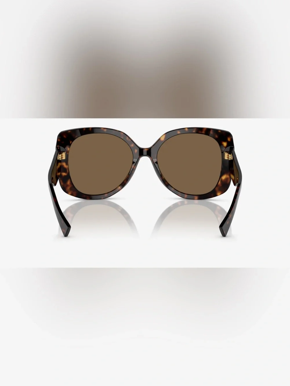 Versace Tortoiseshell Oversized Sunglasses with Brown Lenses and Gold Medallion